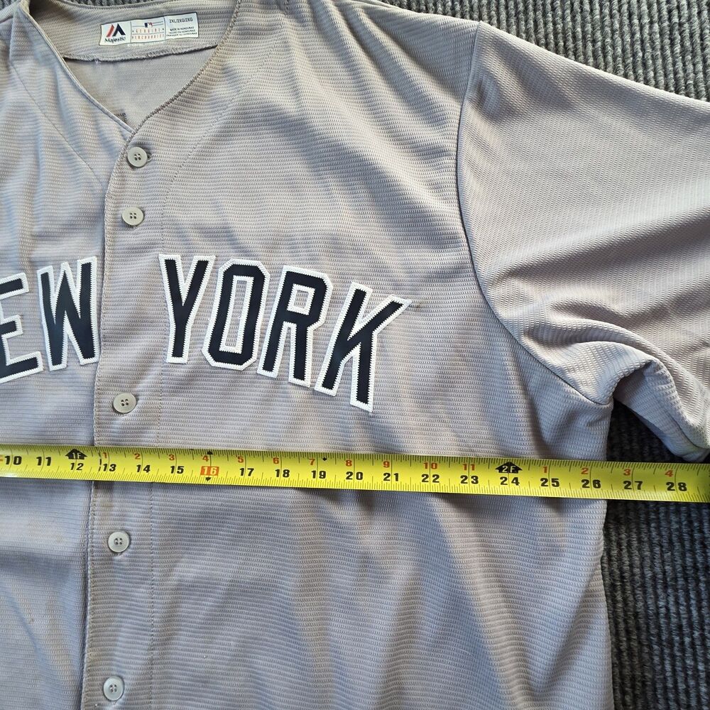Majestic Coolbase New York Yankees Jersey Jacoby Ellsbury 22 Mens 2XL Gray - Picture 5 of 14